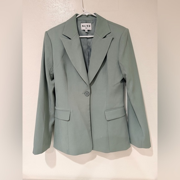 NA-KD Sage Green Oversized Blazer size 38 - Picture 4 of 12